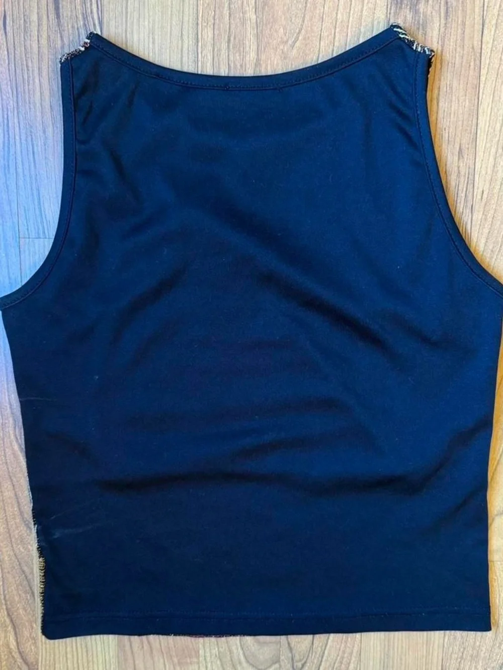 VTG 90s Y2K Esisto di contapel Black Geometric Embroidered Knit Tank Top
Women S - Picture 4 of 8